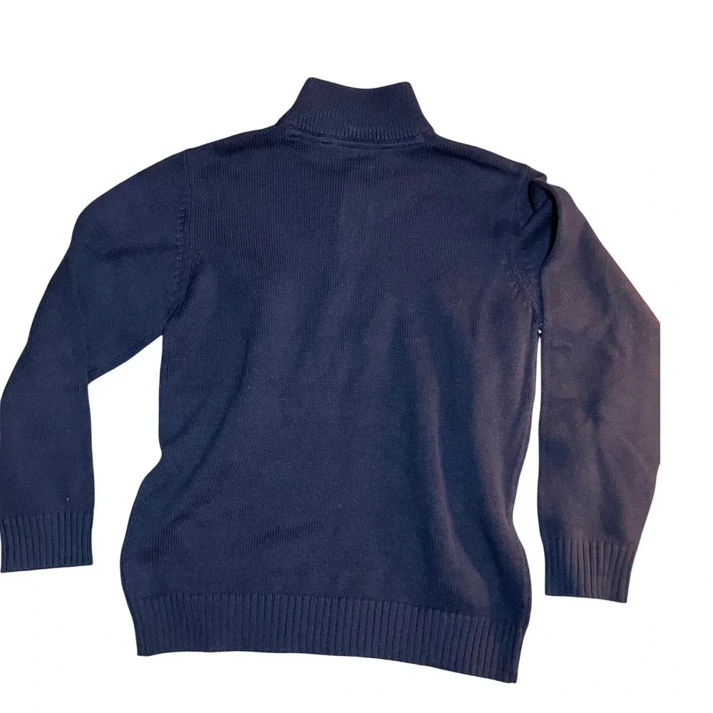 NEW The Childrens Place Boys Navy Fair‎ Isle Knit Mock Neck Sweater L 10 12 NWT